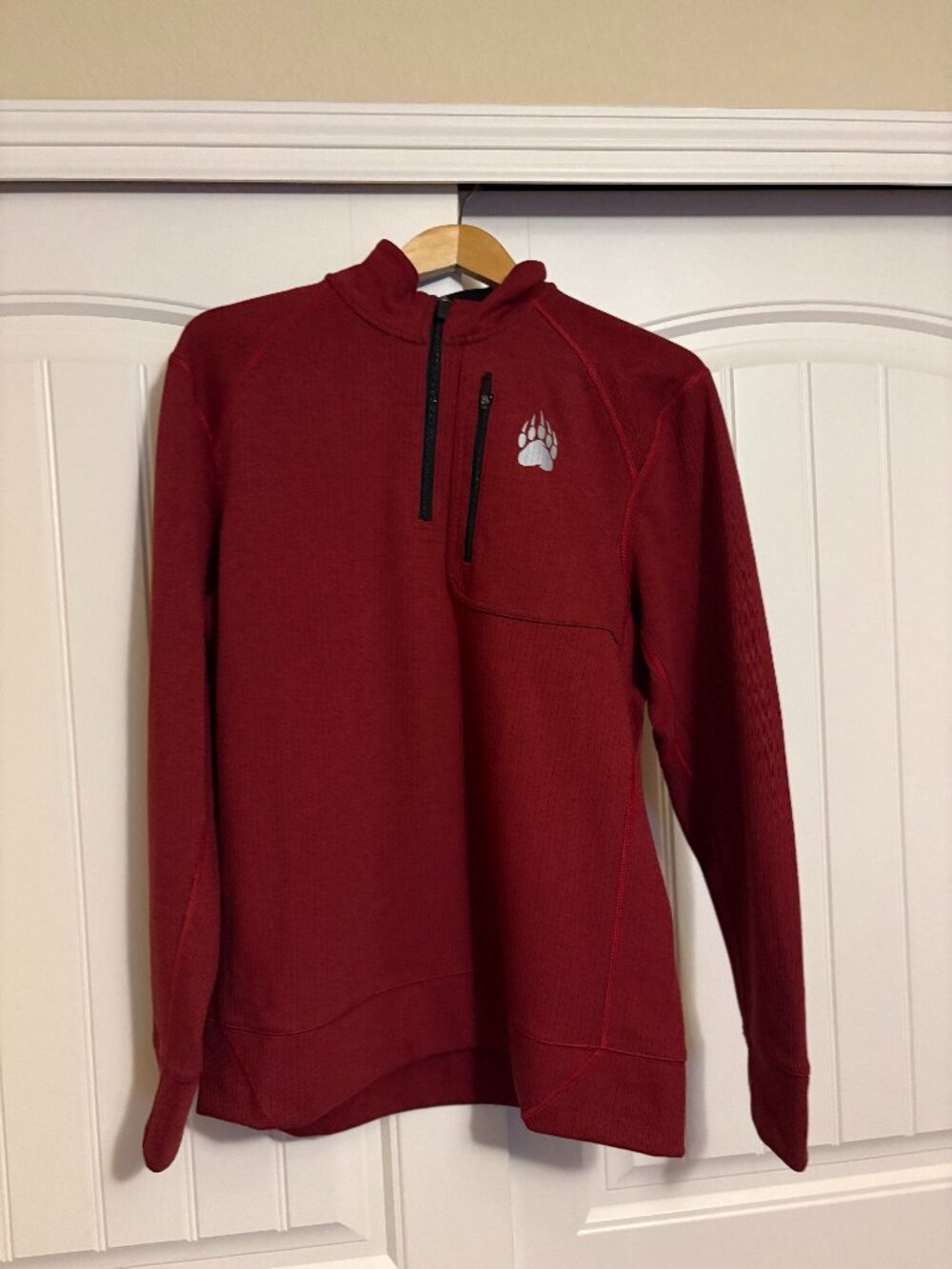Duluth Trading Company Alaskan Hard Gear Swing Dog 1/4 Zip Mock Shirt Medium